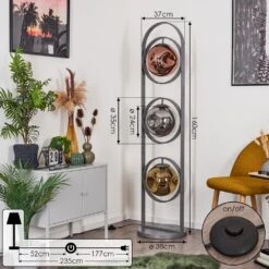 Cabreiro Stehleuchte Anthrazit, 1-flammig -Lampe Verkäufe cabreiro stehleuchte h3640883 3