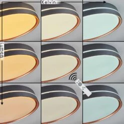 Cachalot Deckenleuchte LED Kupferfarben, Schwarz, 1-flammig, Fernbedienung, Farbwechsler -Lampe Verkäufe cachalot deckenleuchte h3550373 1