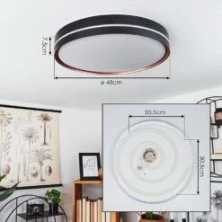 Cachalot Deckenleuchte LED Kupferfarben, Schwarz, 1-flammig, Fernbedienung, Farbwechsler -Lampe Verkäufe cachalot deckenleuchte h3550373 3