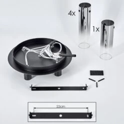 Caimitte Deckenleuchte Schwarz, 5-flammig -Lampe Verkäufe caimitte deckenleuchte h3685198 4