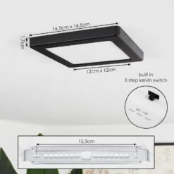 Canditas Deckenpanel LED Schwarz, 1-flammig -Lampe Verkäufe canditas deckenpanel h3582985 3