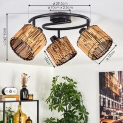 Cando Deckenleuchte Schwarz, 3-flammig -Lampe Verkäufe cando deckenleuchte h3746837 3