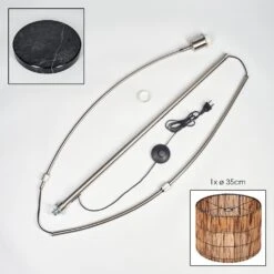 Cando Stehleuchte 35 Cm Nickel-Matt, Schwarz, 1-flammig -Lampe Verkäufe cando stehleuchte 35 cm h3946275 4