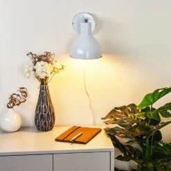 Caney Wandleuchte Chrom, Weiß, 1-flammig -Lampe Verkäufe caney wandleuchte h3414132 10