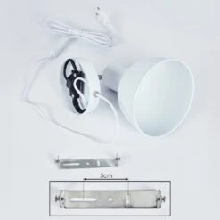 Caney Wandleuchte Chrom, Weiß, 1-flammig -Lampe Verkäufe caney wandleuchte h3414132 4