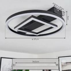 Canhoso Deckenleuchte LED Schwarz, 1-flammig -Lampe Verkäufe canhoso deckenleuchte h3670910 3