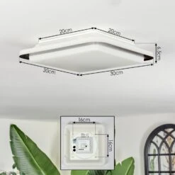 Carregueira Deckenleuchte LED Silber, Weiß, 1-flammig, Bewegungsmelder -Lampe Verkäufe carregueira deckenleuchte h3836736 3