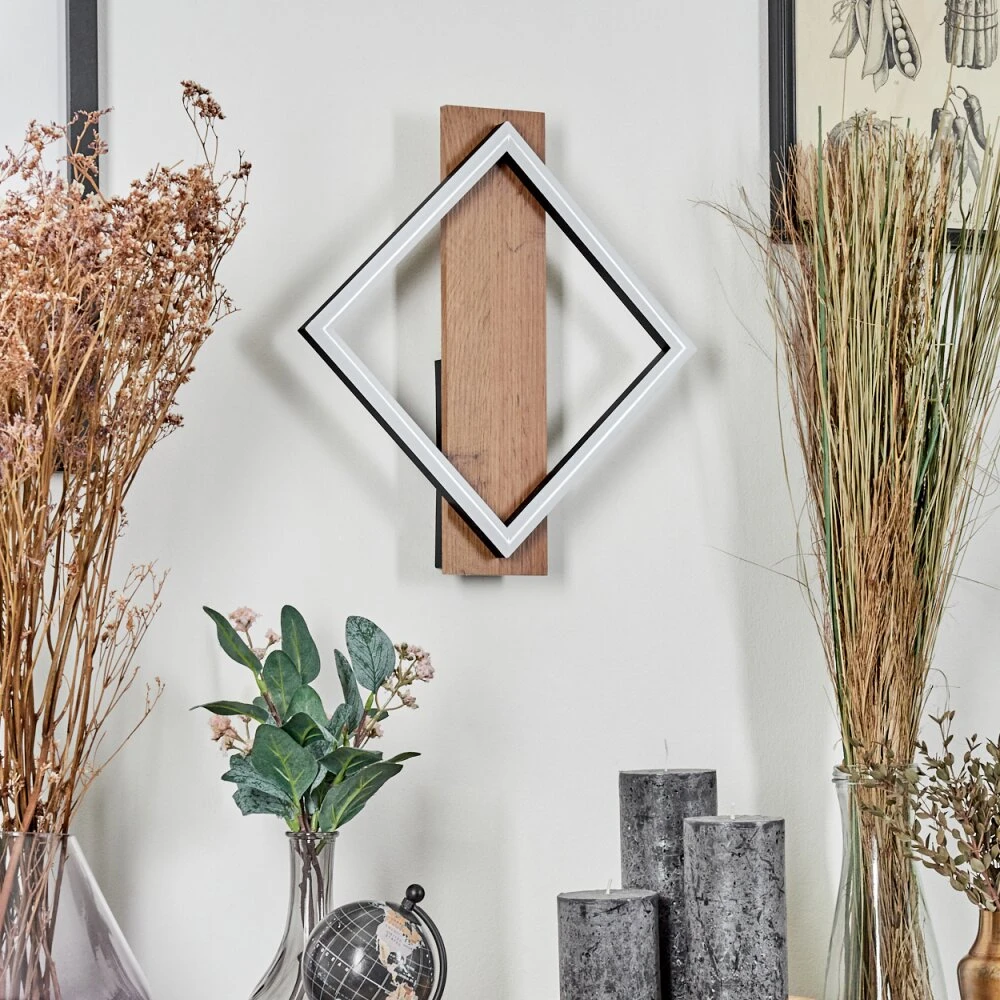 Cascade Wandleuchte LED Braun, Holzoptik, Schwarz, 1-flammig 4 Cascade Wandleuchte LED Braun, Holzoptik, Schwarz, 1-flammig – Bild 2