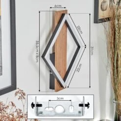 Cascade Wandleuchte LED Braun, Holzoptik, Schwarz, 1-flammig 15 Cascade Wandleuchte LED Braun, Holzoptik, Schwarz, 1-flammig -Lampe Verkäufe cascade wandleuchte h3710845 3