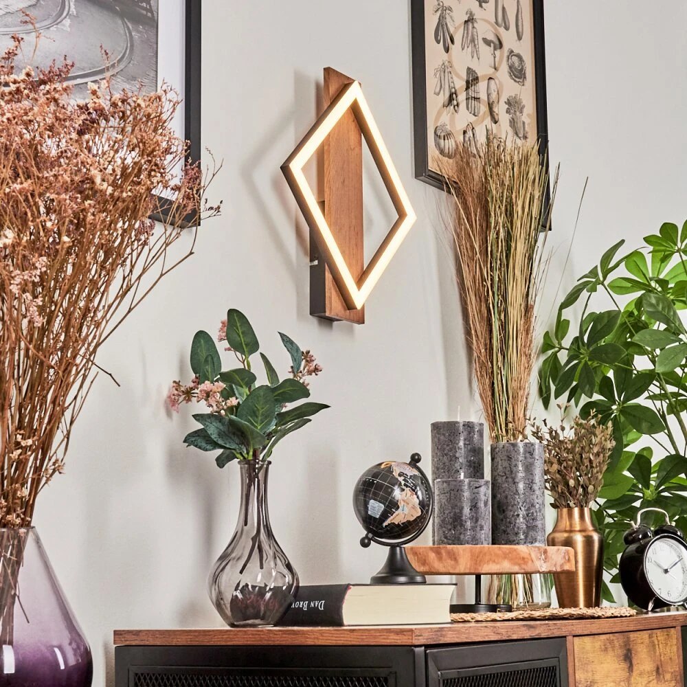 Cascade Wandleuchte LED Braun, Holzoptik, Schwarz, 1-flammig 9 Cascade Wandleuchte LED Braun, Holzoptik, Schwarz, 1-flammig – Bild 7