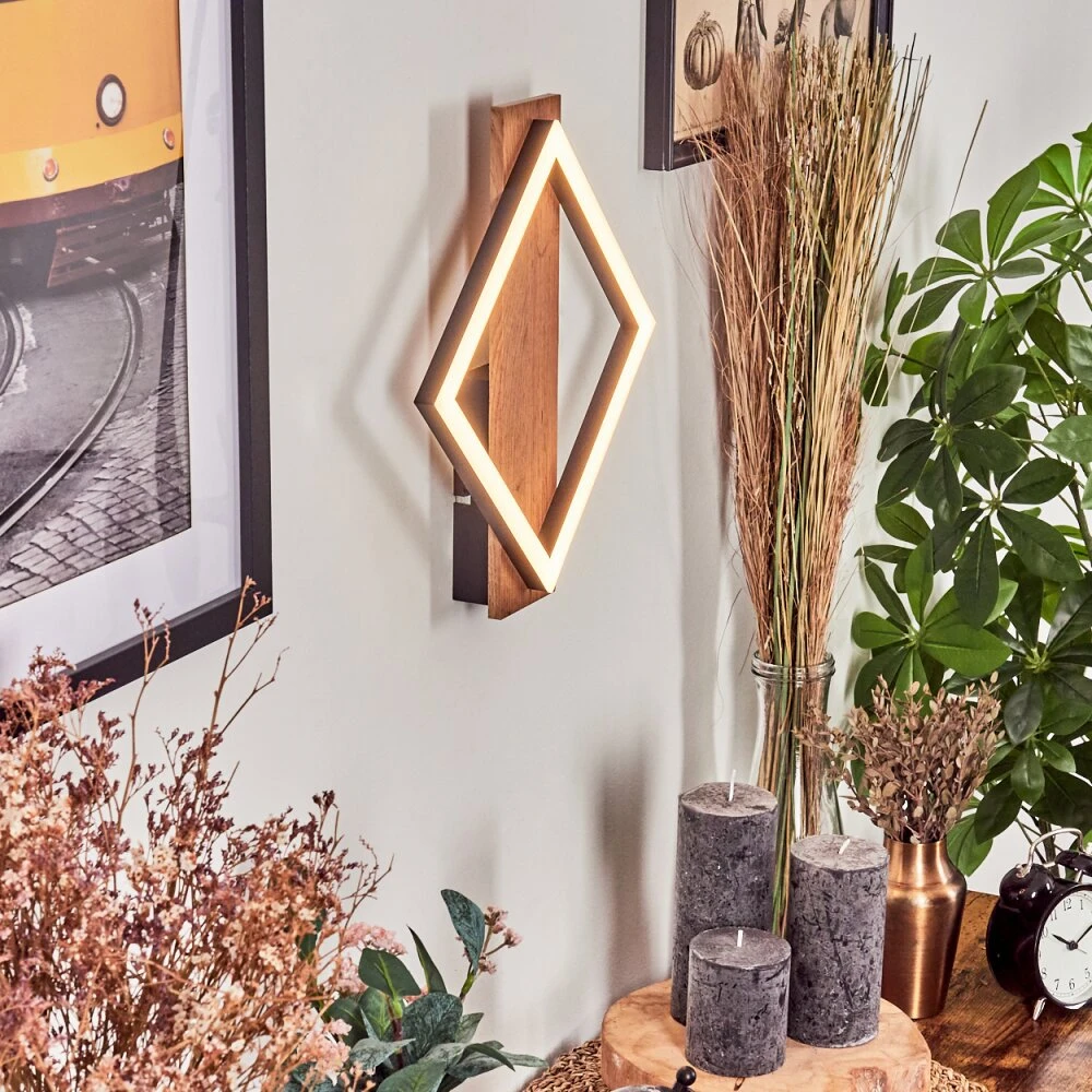 Cascade Wandleuchte LED Braun, Holzoptik, Schwarz, 1-flammig 11 Cascade Wandleuchte LED Braun, Holzoptik, Schwarz, 1-flammig – Bild 9