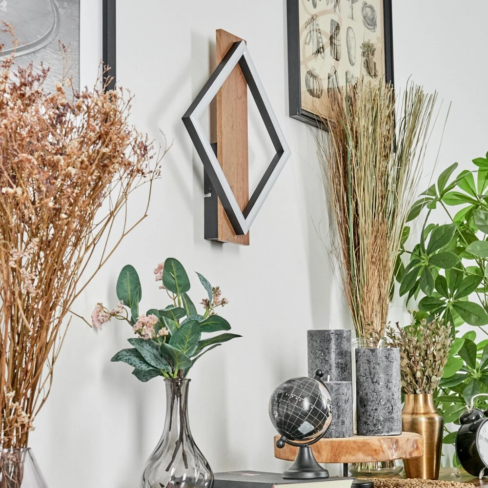 Cascade Wandleuchte LED Braun, Holzoptik, Schwarz, 1-flammig 12 Cascade Wandleuchte LED Braun, Holzoptik, Schwarz, 1-flammig – Bild 10