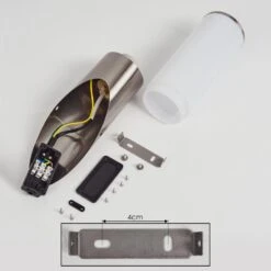 Caserta Außenwandleuchte Nickel-Matt, 1-flammig -Lampe Verkäufe caserta aussenwandleuchte h3018477 4