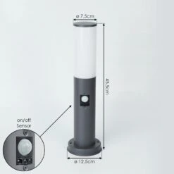 Caserta Sockelleuchte Anthrazit, 1-flammig, Bewegungsmelder -Lampe Verkäufe caserta sockelleuchte h3857892 3