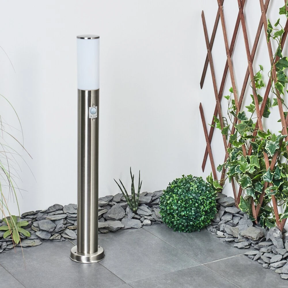 Caserta Wegeleuchte Nickel-Matt, Weiß, 1-flammig, Bewegungsmelder 10 Caserta Wegeleuchte Nickel-Matt, Weiß, 1-flammig, Bewegungsmelder – Bild 8