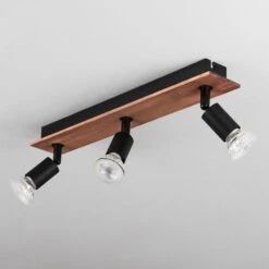 Castillo Deckenleuchte Holz Dunkel, Schwarz, 3-flammig -Lampe Verkäufe castillo deckenleuchte h3584507 7