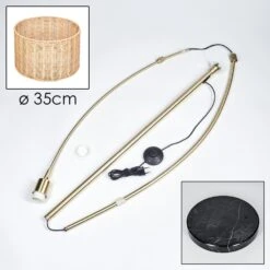 Cavaca Stehleuchte 35 Cm Messing, Schwarz, 1-flammig -Lampe Verkäufe cavaca stehleuchte 35 cm h3956656 4