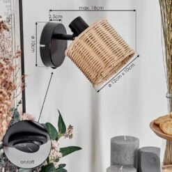 Cavaca Wandleuchte Schwarz, 1-flammig -Lampe Verkäufe cavaca wandleuchte h3783924 3