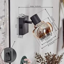 Cevio Wandleuchte Schwarz, 1-flammig -Lampe Verkäufe cevio wandleuchte h3692486 3