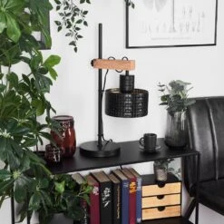 Chabian Tischleuchte Braun, Holzoptik, Schwarz, 1-flammig -Lampe Verkäufe chabian tischleuchte h3637753 11