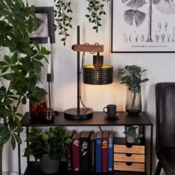 Chabian Tischleuchte Braun, Holzoptik, Schwarz, 1-flammig -Lampe Verkäufe chabian tischleuchte h3637753 6