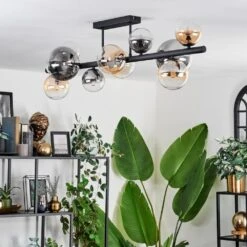 Chehalis Deckenleuchte Glas 10 Cm, 12 Cm, 15 Cm Bernsteinfarben, Klar, Rauchfarben, 10-flammig -Lampe Verkäufe chehalis deckenleuchte glas 10 cm 12 cm 15 cm h3751961 13