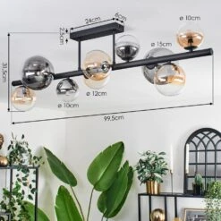 Chehalis Deckenleuchte Glas 10 Cm, 12 Cm, 15 Cm Bernsteinfarben, Klar, Rauchfarben, 10-flammig -Lampe Verkäufe chehalis deckenleuchte glas 10 cm 12 cm 15 cm h3751961 3