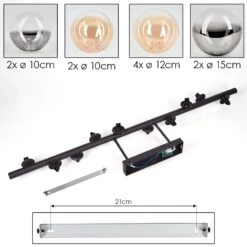 Chehalis Deckenleuchte Glas 10 Cm, 12 Cm, 15 Cm Bernsteinfarben, Klar, Rauchfarben, 10-flammig -Lampe Verkäufe chehalis deckenleuchte glas 10 cm 12 cm 15 cm h3751961 4