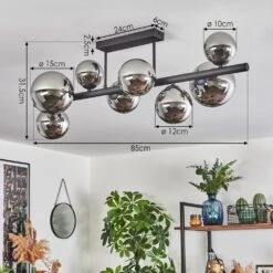 Chehalis Deckenleuchte Glas 10 Cm, 12 Cm, 15 Cm Chrom, Rauchfarben, 8-flammig 15 Chehalis Deckenleuchte Glas 10 Cm, 12 Cm, 15 Cm Chrom, Rauchfarben, 8-flammig -Lampe Verkäufe chehalis deckenleuchte glas 10 cm 12 cm 15 cm h3838938 3