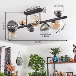 Chehalis Deckenleuchte Glas 10 Cm, 12 Cm, 15 Cm Bernsteinfarben, Klar, Rauchfarben, 8-flammig -Lampe Verkäufe chehalis deckenleuchte glas 10 cm 12 cm 15 cm h3839416 3