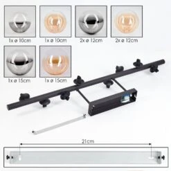 Chehalis Deckenleuchte Glas 10 Cm, 12 Cm, 15 Cm Bernsteinfarben, Klar, Rauchfarben, 8-flammig -Lampe Verkäufe chehalis deckenleuchte glas 10 cm 12 cm 15 cm h3839416 4