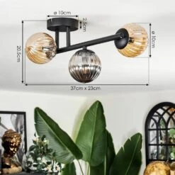 Chehalis Deckenleuchte Glas 10 Cm Bernsteinfarben, Rauchfarben, 3-flammig 17 Chehalis Deckenleuchte Glas 10 Cm Bernsteinfarben, Rauchfarben, 3-flammig -Lampe Verkäufe chehalis deckenleuchte glas 10 cm h3886724 3