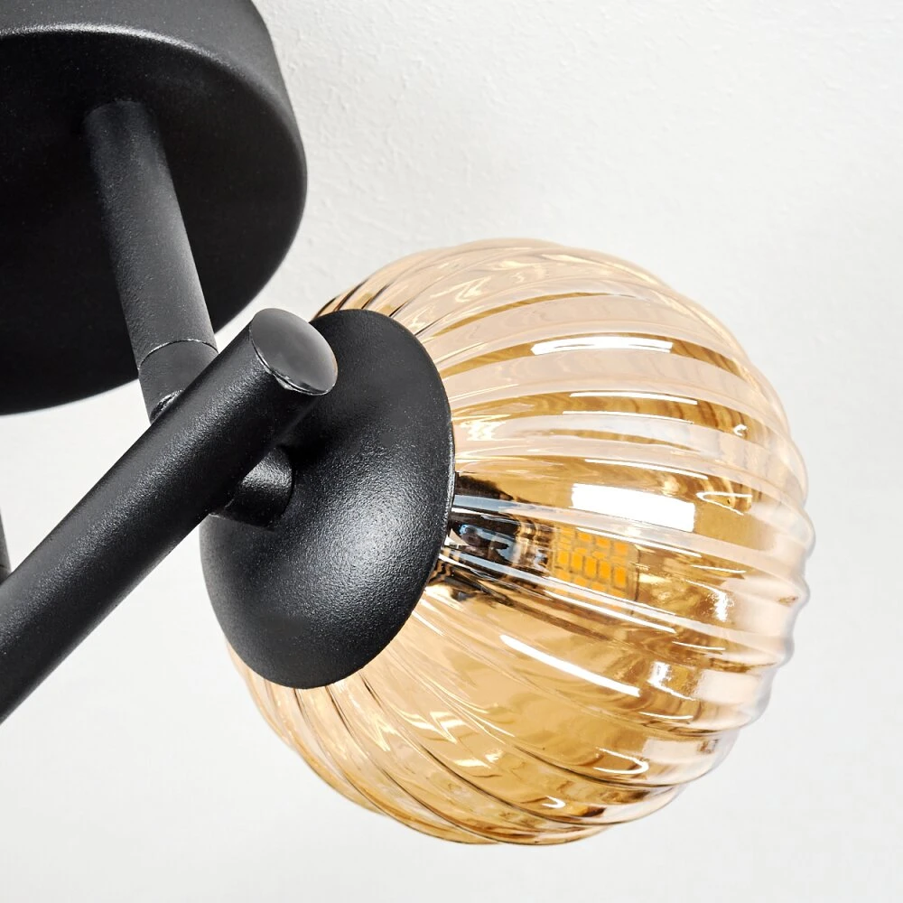 Chehalis Deckenleuchte Glas 10 Cm Bernsteinfarben, Rauchfarben, 3-flammig 8 Chehalis Deckenleuchte Glas 10 Cm Bernsteinfarben, Rauchfarben, 3-flammig – Bild 6