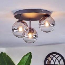 Chehalis Deckenleuchte Glas 12 Cm Klar, Rauchfarben, 3-flammig -Lampe Verkäufe chehalis deckenleuchte glas 12 cm h9027584 10