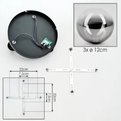 Chehalis Deckenleuchte Glas 12 Cm Klar, Rauchfarben, 3-flammig -Lampe Verkäufe chehalis deckenleuchte glas 12 cm h9027584 4