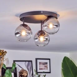 Chehalis Deckenleuchte Glas 12 Cm Klar, Rauchfarben, 3-flammig -Lampe Verkäufe chehalis deckenleuchte glas 12 cm h9027584 8