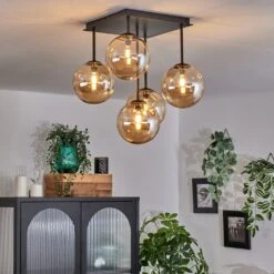 Chehalis Deckenleuchte Glas 15 Cm Bernsteinfarben, 5-flammig -Lampe Verkäufe chehalis deckenleuchte glas 15 cm h3739969 8