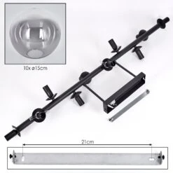 Chehalis Deckenleuchte Glas 15 Cm Klar, Rauchfarben, 10-flammig -Lampe Verkäufe chehalis deckenleuchte glas 15 cm h3871737 4