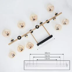 Chehalis Deckenleuchte LED Messing, Schwarz, 9-flammig -Lampe Verkäufe chehalis deckenleuchte h3582688 4