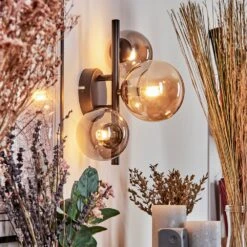 Chehalis Wandleuchte Glas 10, 12 Cm Bernsteinfarben, Rauchfarben, 3-flammig -Lampe Verkäufe chehalis wandleuchte glas 10 12 cm h3750629 6