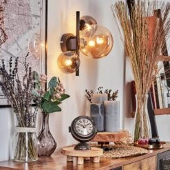 Chehalis Wandleuchte Glas 10, 15 Cm Bernsteinfarben, Rauchfarben, 3-flammig -Lampe Verkäufe chehalis wandleuchte glas 10 15 cm h3750605 8