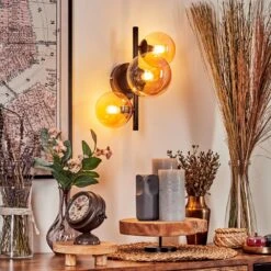 Chehalis Wandleuchte Glas 10 Cm, 12 Cm Bernsteinfarben, 3-flammig -Lampe Verkäufe chehalis wandleuchte glas 10 cm 12 cm h3739136 10