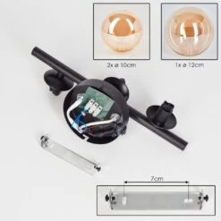 Chehalis Wandleuchte Glas 10 Cm, 12 Cm Bernsteinfarben, 3-flammig -Lampe Verkäufe chehalis wandleuchte glas 10 cm 12 cm h3739136 4