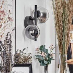 Chehalis Wandleuchte Glas 10 Cm, 12 Cm Schwarz, 2-flammig -Lampe Verkäufe chehalis wandleuchte glas 10 cm 12 cm h3767085 11