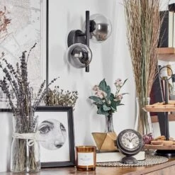 Chehalis Wandleuchte Glas 10 Cm, 12 Cm Schwarz, 2-flammig -Lampe Verkäufe chehalis wandleuchte glas 10 cm 12 cm h3767085 13