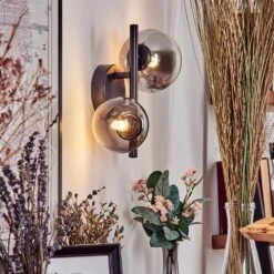 Chehalis Wandleuchte Glas 10 Cm, 12 Cm Schwarz, 2-flammig -Lampe Verkäufe chehalis wandleuchte glas 10 cm 12 cm h3767085 6