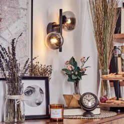 Chehalis Wandleuchte Glas 10 Cm, 12 Cm Schwarz, 2-flammig -Lampe Verkäufe chehalis wandleuchte glas 10 cm 12 cm h3767085 8