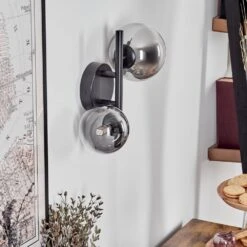 Chehalis Wandleuchte Glas 10 Cm, 12 Cm Schwarz, 2-flammig -Lampe Verkäufe chehalis wandleuchte glas 10 cm 12 cm h3767085 9