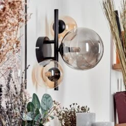 Chehalis Wandleuchte Glas 10 Cm, 15cm Bernsteinfarben, Rauchfarben, 3-flammig -Lampe Verkäufe chehalis wandleuchte glas 10 cm 15cm h3738092 11