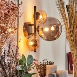 Chehalis Wandleuchte Glas 10 Cm, 15cm Bernsteinfarben, Rauchfarben, 3-flammig -Lampe Verkäufe chehalis wandleuchte glas 10 cm 15cm h3738092 6